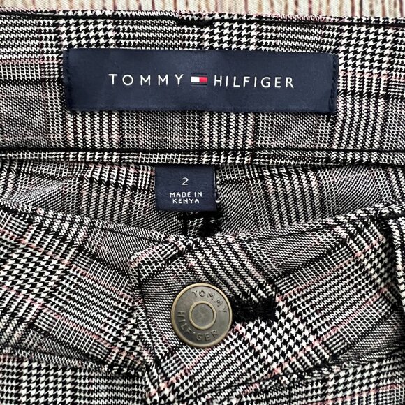 B1 -- NWT multi-color TOMMY HILFIGER stretch plaid flex pants women's size 2 $89 - Picture 8 of 8